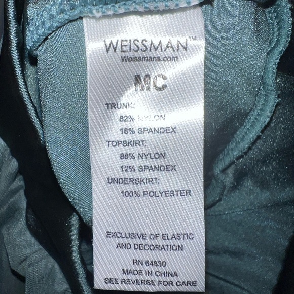 Weissman Two Piece Lace and Embroidered Dance Costume Size MC - Picture 9 of 16